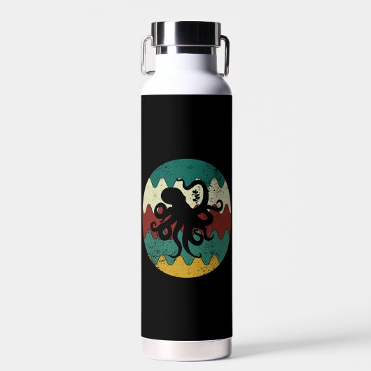 Octopus Retro Waterfles (Voorkant)