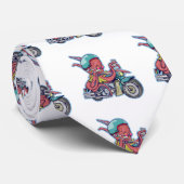 Octopus Riding a Motorcycle Stropdas (Opgerold)