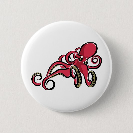 Octopus Ronde Button 5,7 Cm (Voorkant)