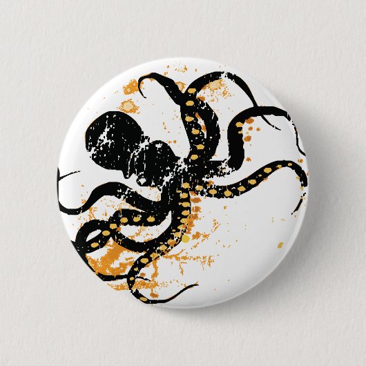 Octopus Ronde Button 5,7 Cm (Voorkant)