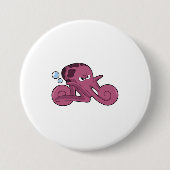 Octopus Ronde Button 7,6 Cm (Voorkant)