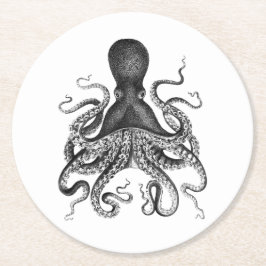  octopus ronde kartonnen onderzetter