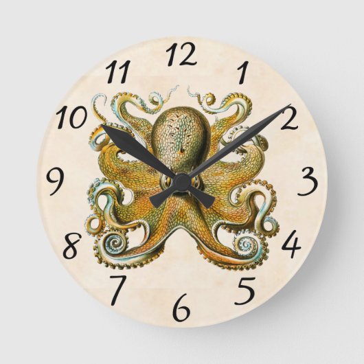 Octopus Ronde Klok (Voorkant)