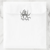 Octopus Ronde Sticker (Tas)
