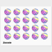 Octopus Ronde Sticker (Vel)