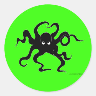 Octopus Ronde Sticker