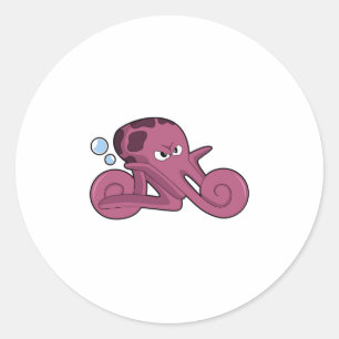 Octopus Ronde Sticker