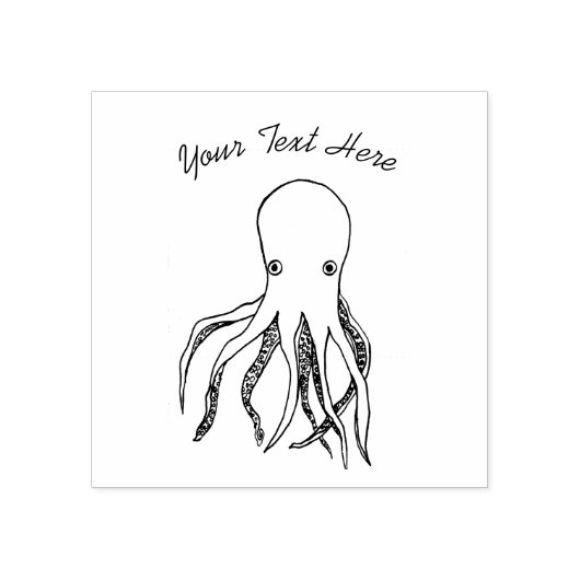 Octopus Rubber Stempel (Afrduk)