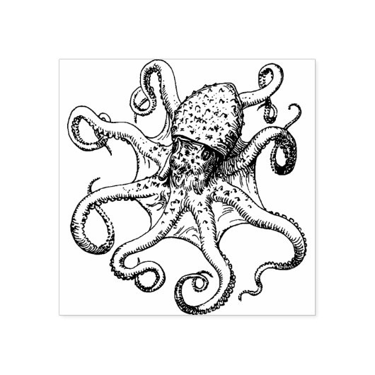 Octopus Rubber Stempel (Afrduk)
