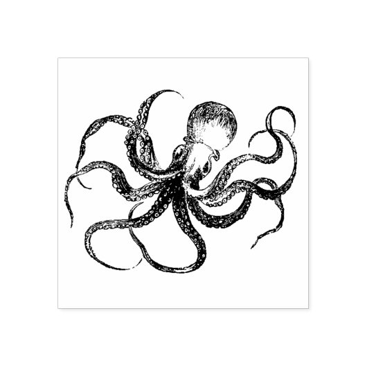 Octopus Rubberstempel (Afrduk)