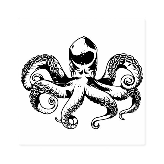  octopus 	rubberstempel (Afrduk)