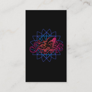 Octopus Sacred Geometry Raver Abstract Zee Dier Visitekaartje
