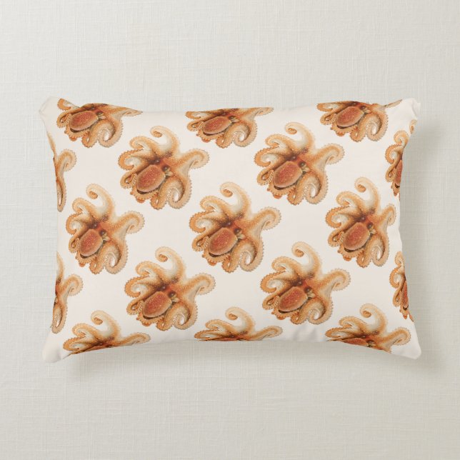  octopus salutii, zeewaterdieren accent kussen (Voorkant)