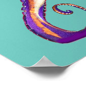 Octopus sealife waterverf kunst poster (Hoek)