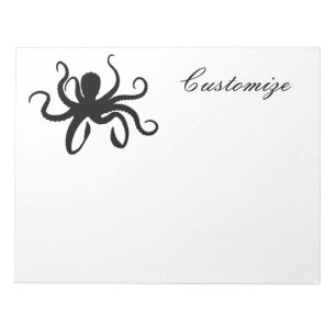 Octopus Silhouet Thunder_Cove  Notitieblok