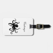 Octopus Silhouette Thunder_Cove Bagagelabel (Voorkant horizontaal)