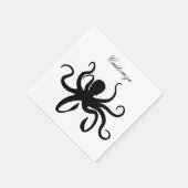 Octopus Silhouette Thunder_Cove Servet (Hoek)