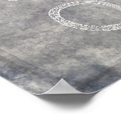  Octopus Silver Pewter Gray Waterverf Poster (Hoek)