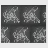 Octopus Sketch Cadeaupapier (Vlak)