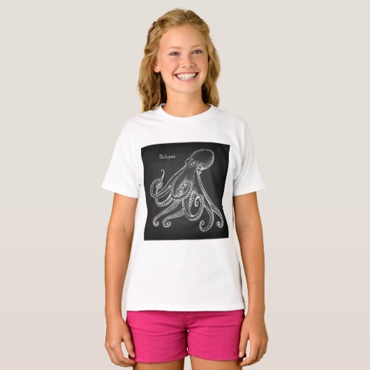 Octopus Sketch T-shirt (Voorkant volledig)