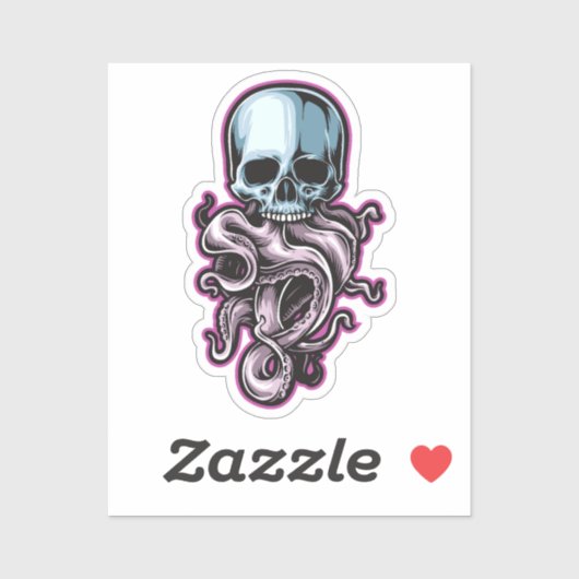 Octopus Skull Sticker (Vel)