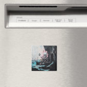 Octopus Skull Tarot Oracle Kaarten Witchy AI Art Magneet (Insitu (Vaatwasser))