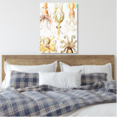 Octopus Squid, Gamochonia door Ernst Haeckel Canvas Afdruk (Insitu (Slaapkamer))