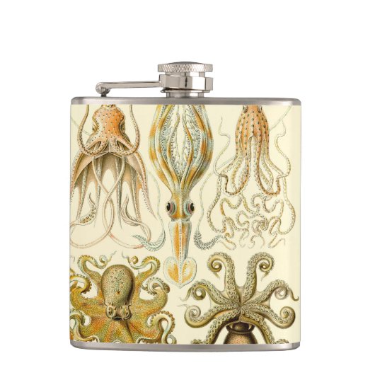 Octopus Squid Gamochonia door Ernst Haeckel Heupfles (Voorkant)