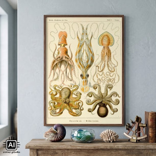  Octopus Squid Gamochonia door Ernst Haeckel Poster