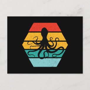 Octopus Squid Zee Creatineketels Sunset Briefkaart