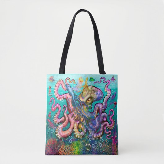 Octopus Squids Canvas tas (Voorkant)