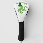 Octopus St Patricks Day Shamrocktopus Leprechaun Golfheadcover (Voorkant)