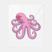 Octopus Starfish Fleece Deken (Voorkant)