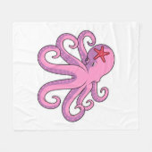 Octopus Starfish Fleece Deken (Voorkant (Horizontaal))