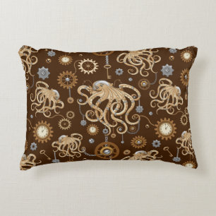 Octopus Steampunk Retro Mechanische Fantasie Accent Kussen