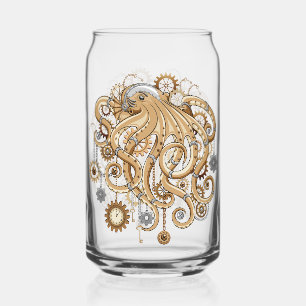 Octopus Steampunk Retro Mechanische Fantasie Blikvorm Glas