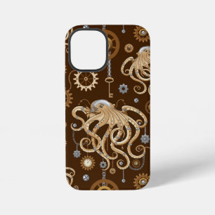 Octopus Steampunk Retro Mechanische Fantasie iPhone 12 Mini Hoesje