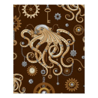 Octopus Steampunk Retro Mechanische Fantasie