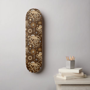 Octopus Steampunk Retro Mechanische Fantasie Skateboard