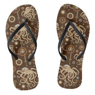 Octopus Steampunk Retro Mechanische Fantasie Teenslippers