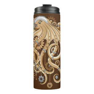 Octopus Steampunk Retro Mechanische Fantasie Thermosbeker