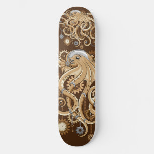 Octopus Steampunk Surreal Retrostijlmachine Skateboard