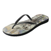 Octopus Strand Antieke Kust Stoomtechiek Teenslippers (Schuin)