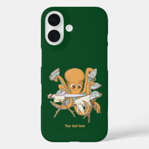 Octopus strijken, overweldigd door klusjes. iPhone 16 hoesje