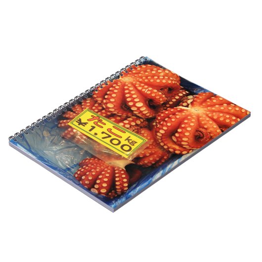 Octopus Tako たこ Tsukiji-vismarkt, Tokio, Japan Notitieboek (Linkerzijde)