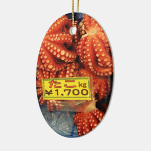 Octopus Tako た Tsukiji Fish Market, Tokyo, Japan Keramisch Ornament