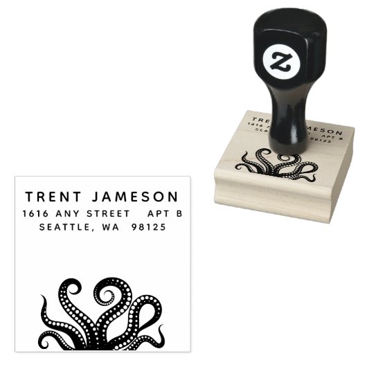 Octopus Tentacles Address   Rubberstempel (Gestempeld)
