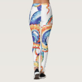 Octopus Tentacles Colorful Waterverf Art Leggings (Achterkant)