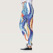 Octopus Tentacles Colorful Waterverf Art Leggings (Links)