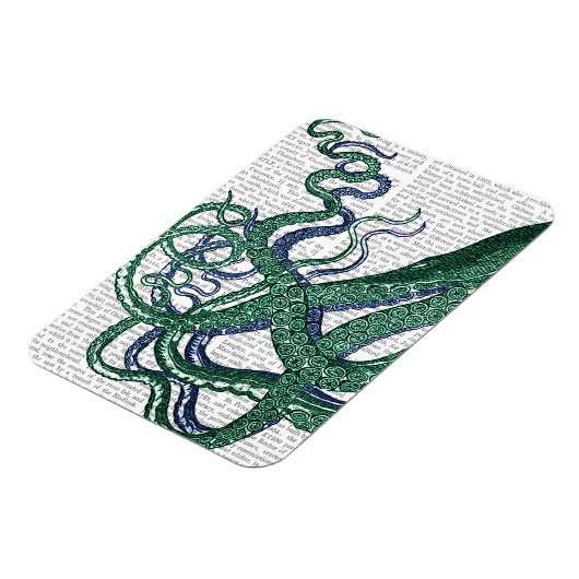 Octopus Tentacles Green en Blue Magneet (Linkerzijde)